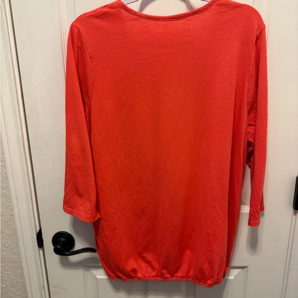 Sonoma Vibrant Coral Blouse - Picture 3 of 5